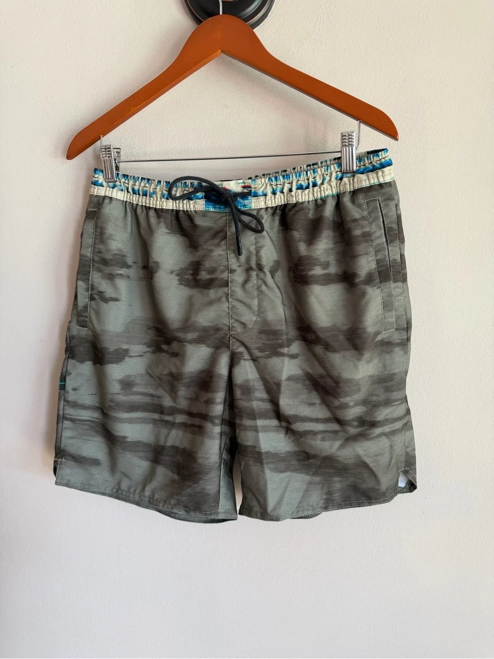 Stance Men's Camouflage Swim Trunks in Olive and Dark Green